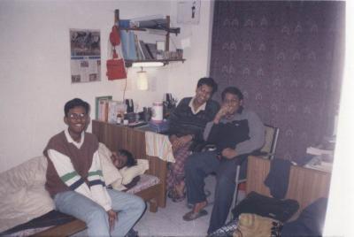 In my room D305 in college